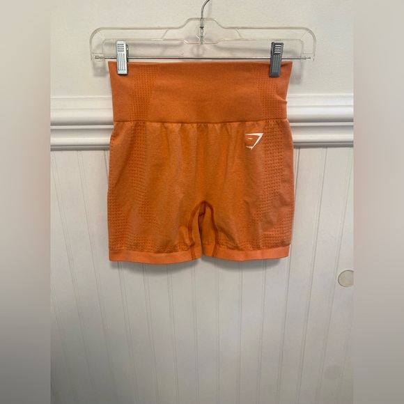 Gymshark Women's Vibrant Orange Athletic Shorts - Picture 1 of 2
